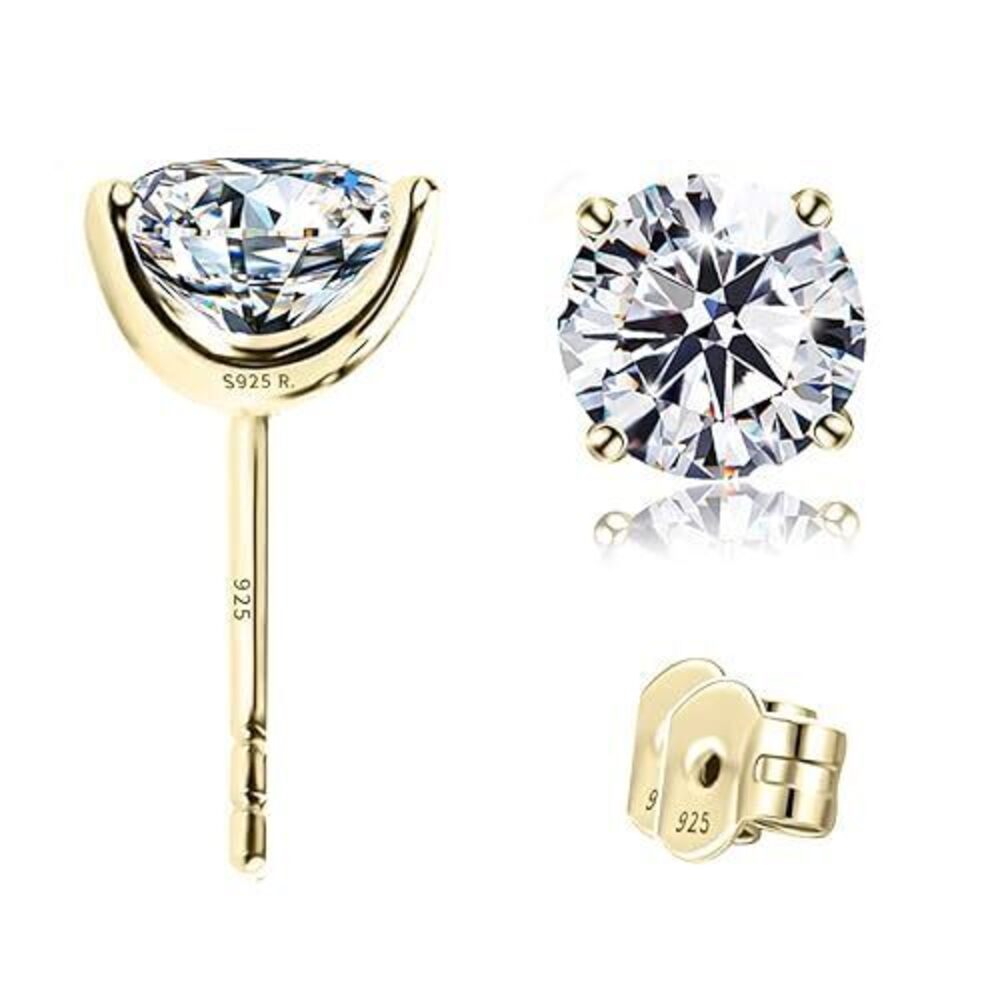 9507 "STUNNING FLAME" 18K Yellow Gold Plated Sterling Silver Cubic-Zirconia